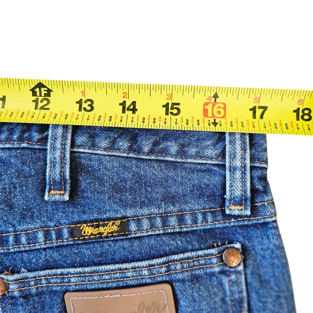 Wrangler Cowboy Cut Jeans Mens Size 35 X 34 Blue 13MWZGK Medium Wash 100% Cotton - Picture 7 of 9